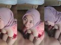 Cewek Jilbab Cantik Viral Nyepong Lahap Banget