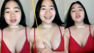 Intip Puting Susu Kak Ciamaly Pakai Daster Merah Dream