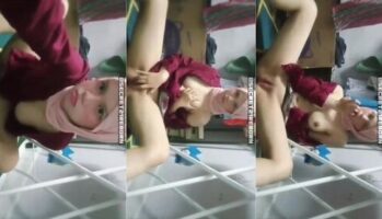 Hijab Malay Imut Baju Merah Sendirian Aku Lagi Sange